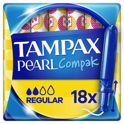 TAMPAX Compak Pearl tampons avec applicateur regular 18 tampons
