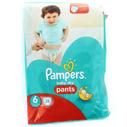 PAMPERS Baby Dry Pants Size 6, 32 units