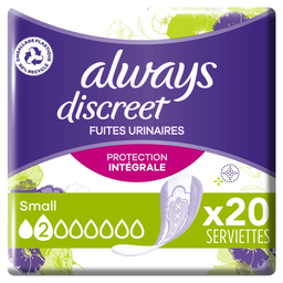 ALWAYS Compresas para Incontinencia Protección Integral Small Discreet 20 unidades
