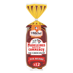 ST MICHEL Magdalenas de mantequilla receta de Commercy con chocolate 300 g