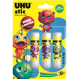 UHU 3 bat colle blanc fant. 8.2g