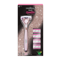 WILKINSON Maquinilla femenina Quattro Rose Gold, la maquinilla