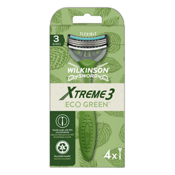 WILKINSON Maquinilla desechable Extreme 3 Eco Green 4 unidades
