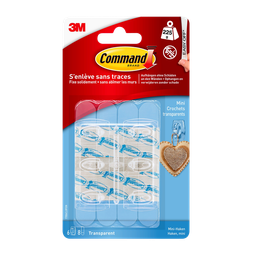 3M Mini-crochet transparent enlevable COMMAND