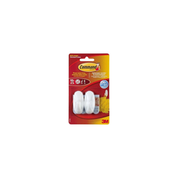 3M 2 Crochets Adhésif Plastique Design, Blanc 0.45 kg