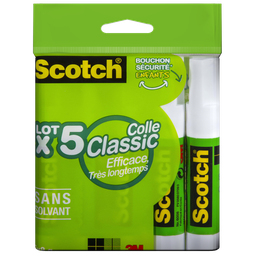 SCOTCH Colle en bâton Classic Metalistic x5 — le lot de 5 colles