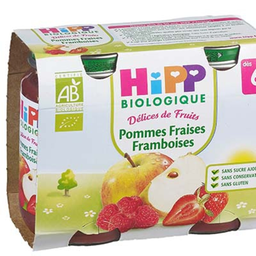 HIPP Puré de Maçã e Morango Bio 190g