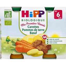 HIPP Cenouras Batatas Carne de Vaca 2 x 190 g