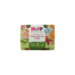 HIPP Minha Primeira Carne Cenouras Ervilhas Frango 2x190g