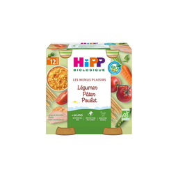 HIPP Les Menus Plaisirs Legumes Massa Frango 500 g