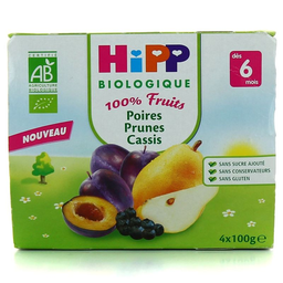 HIPP Tarrito Manzana Ciruela Bio 4x100g