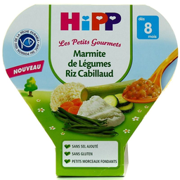 HIPP Marmita Verduras Arroz Bacalao Bio 200 g