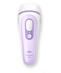 BRAUN Depiladora de luz pulsada Silk Expert Pro 3 IPL PL3000 Branco/Violeta 1 unidade