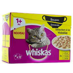 WHISKAS Sopas Aves 12 x 85 g