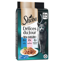 SHEBA Délices du Jour Refeição Húmida em Gelatina para Gato 6 x 50 g