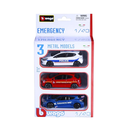 BBURAGO Coffret de 3 voitures de secours - ty60697 1/43