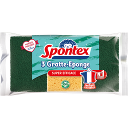 SPONTEX Esponja con estropajo super eficaz pack de 3
