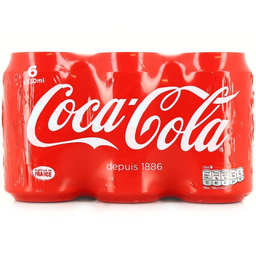COCA-COLA boisson gazeuse aux extraits végétaux goût original: le pack de 6 canettes 33cl