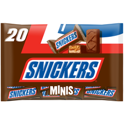 SNICKERS Barres chocolatées minis fourrées cacahuètes et caramel 403 g