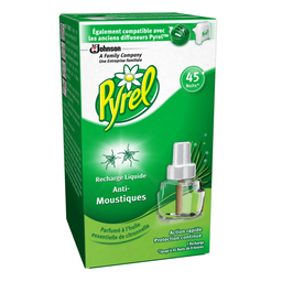 PYREL Recharge diffuseur électrique à la citronnelle anti-moustiques efficace 45 nuits 1 recharge