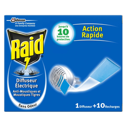 RAID Antimosquito difusor elétrico sem odor, o difusor + 10 recargas