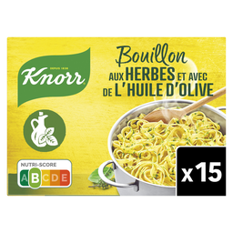 Knorr Bouillon Aux Herbes Et À L'Huile D'Olive Puget 15 Tablettes 150G