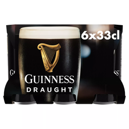 GUINNESS Bière brune comme à la pression 4,2% 6x33 cl