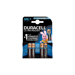 DURACELL Ultra, lot de 4 piles alcalines type AAA 1,5 Volts, LR03
