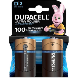 DURACELL Pack de 2 piles Alcaline Ultra Power LR20 Mono D