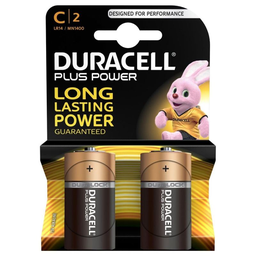 DURACELL Plus Power C Batteries x2