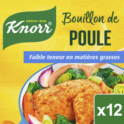 Knorr Bouillon De Poule Faible Matières Grasses En Cube 12 Cubes 120G