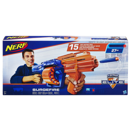 NERF Elite Surgefire And 15 Official Elite Darts the pack