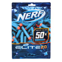 NERF Elite 2.0, dart refill, 50 Elite darts for blasters, pack of 50 darts