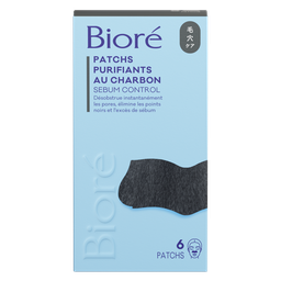 BIORE Patchs purifiants au charbon pour le nez 6 patchs