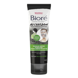 BIORE Masque détox purifiant au charbon façon crème fouettée peaux normales à grasses 100 ml