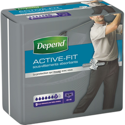 DEPEND Sous-vêtements absorbants pour homme taille S/M 40-46 9 sous-vêtements
