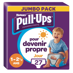 HUGGIES Couches bébé taille 1-2,5 ans : 8- pour garçon d'apprentissage jour 17 kg