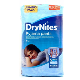HUGGIES Couches bébé taille 8-15 ans : 27- de nuit garçon 57 kg