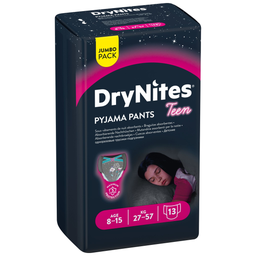 HUGGIES Couches bébé taille 8-15 ans : 27- de nuit pour fille 57 kg