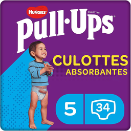HUGGIES Pull ups couches culottes absorbantes garçon de 1,5 à 3 ans (12 à ) 34 17 kg