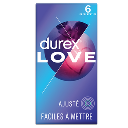 DUREX Préservatifs Ajusté Facile à Mettre Love Lubrifié