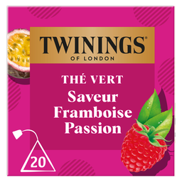 TWININGS Thé vert framboise passion 20 sachets