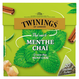 TWININGS Thé Menthe Chaï 20 Sachets 32g
