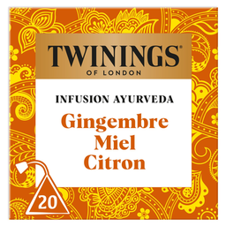 TWININGS Infusion Ayurveda Gingembre Miel Citron 20 sachets