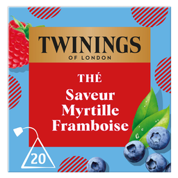 TWININGS Thé saveur myrtille et framboise 20 sachets
