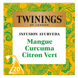 TWININGS Infusion Ayurveda Mangue Curcuma Citron Vert 20 sachets