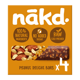 NAKD Barres Cacahuètes Raw Barres de fruits et noix 4x35g
