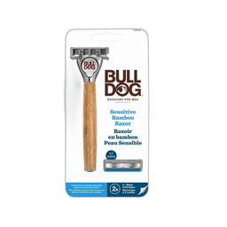 BULLDOG Rasoir en bambou peau sensible + recharges 1 pièce + 2 recharges