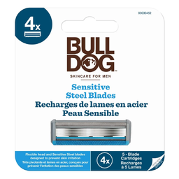 BULLDOG Lames de rasoir en acier Sensitive pour homme la boîte de 4 lames