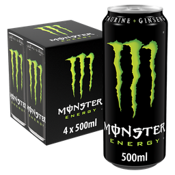 MONSTER ENERGY Boisson énergisante à la taurine et au ginseng 4x50 cl